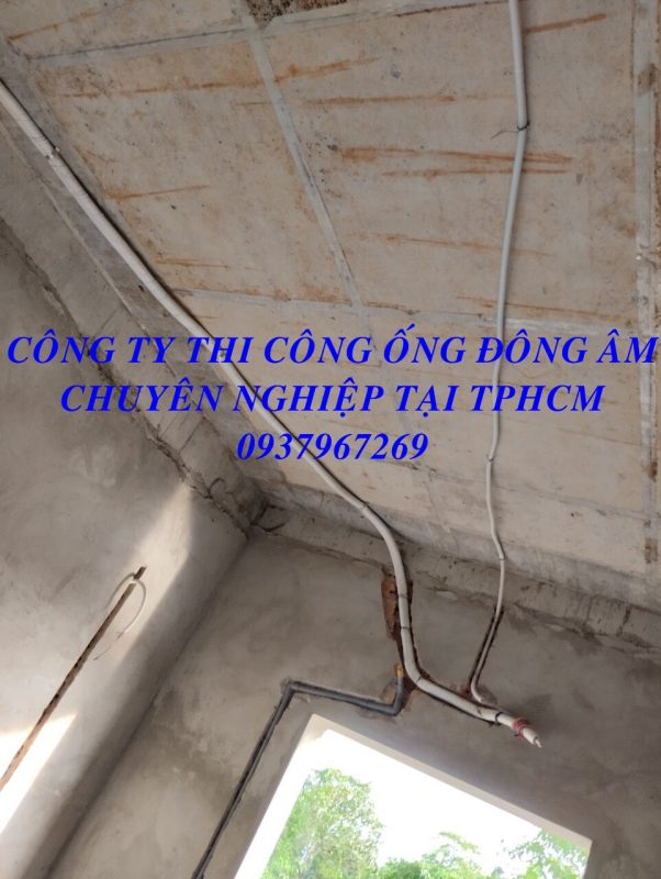 Thi công ống đồng âm tường