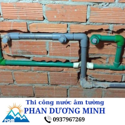 Thi công nước âm tường thẩm mỹ cao